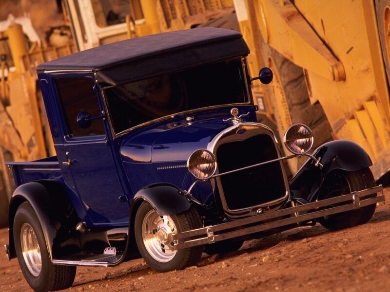 Blue Vintage Pickup Truck — Dramatic
