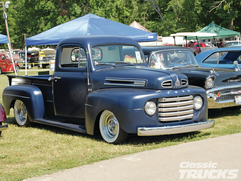 Blue Vintage Pickup Truck — Outdoor, Afternoon, Photograph, Classic Cars