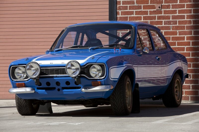 Blue vintage race car
