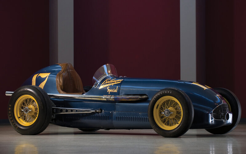 Blue Vintage Race Car — Dramatic