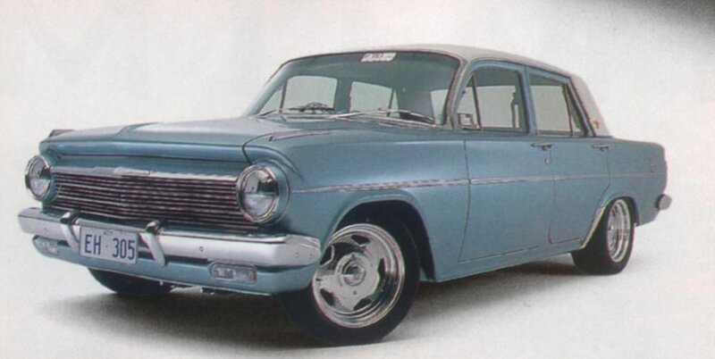 Blue Vintage Sedan