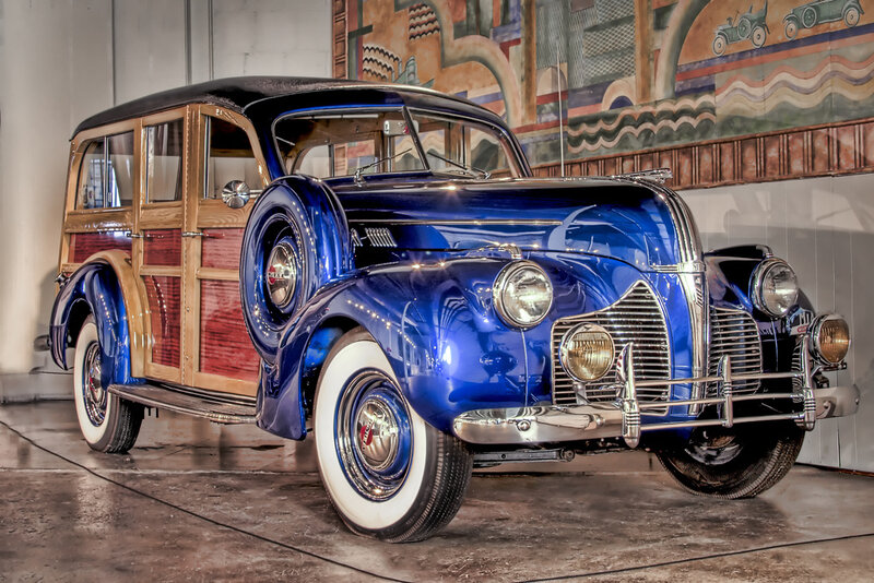 Blue Vintage Station Wagon