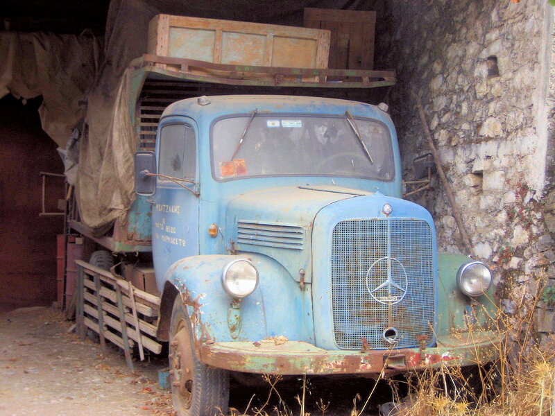 Blue Vintage Truck — Rustic