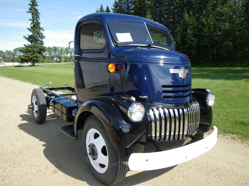 Blue Vintage Truck — Serene, Afternoon