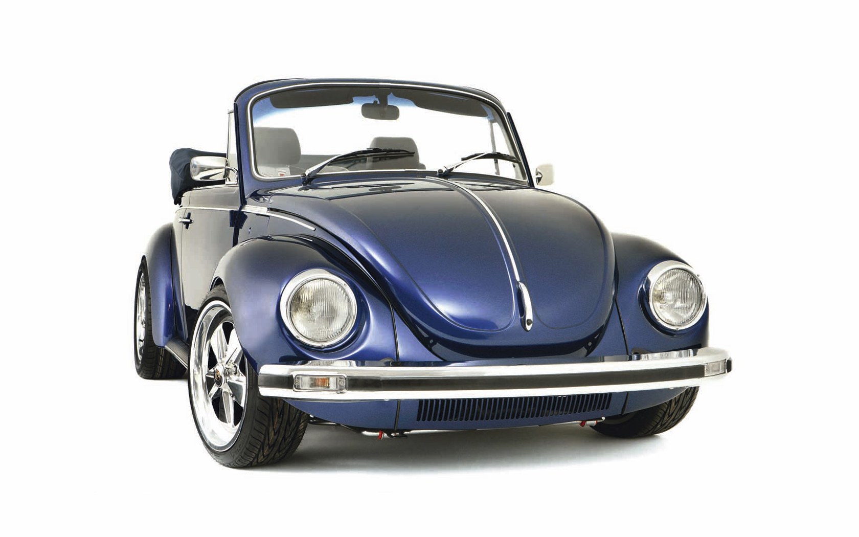 Blue Volkswagen Beetle Convertible