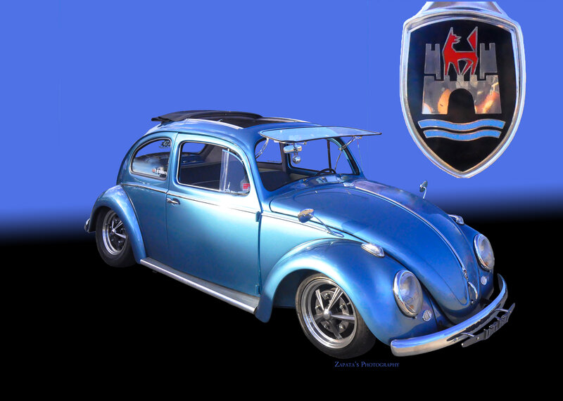 Blue Volkswagen Beetle — Dramatic