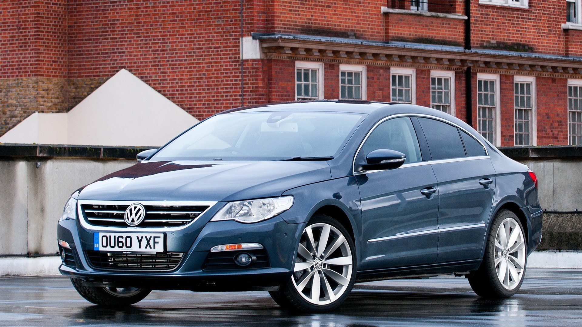 Blue Volkswagen CC sedan