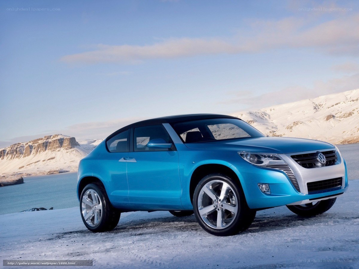 Blue Volkswagen concept car