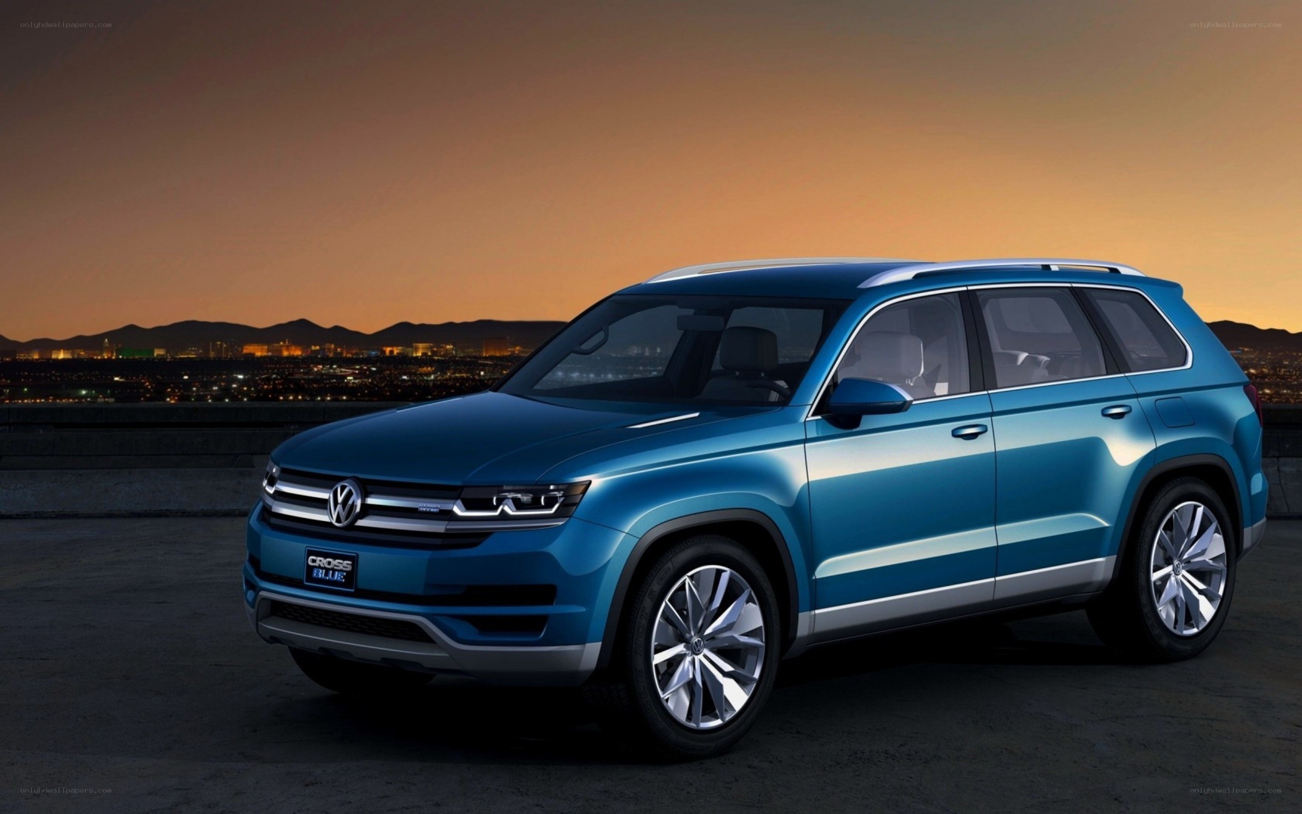 Blue Volkswagen CrossBlue SUV