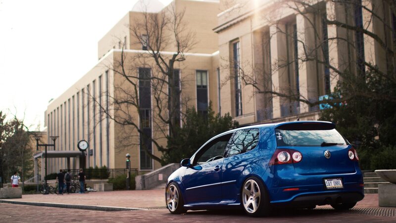 Blue Volkswagen Golf — Calm