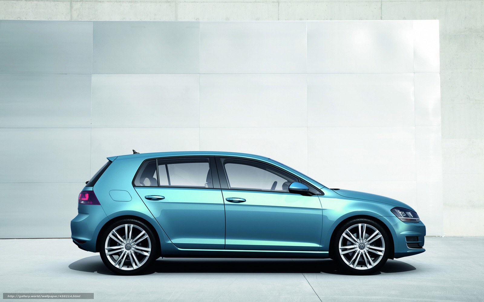Blue Volkswagen Golf car