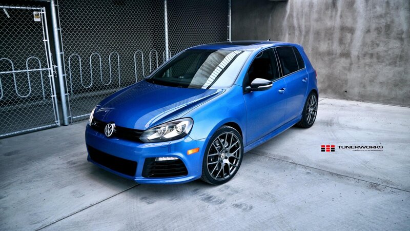 blue volkswagen golf gti