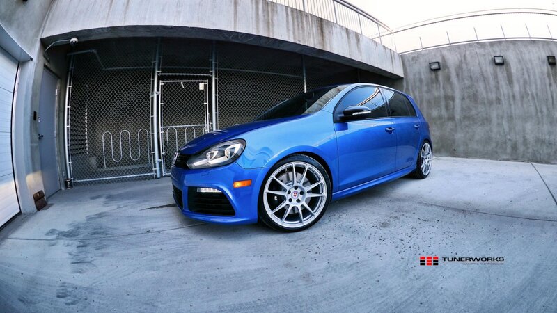 blue volkswagen golf gti