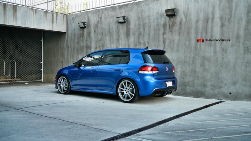 blue volkswagen golf gti