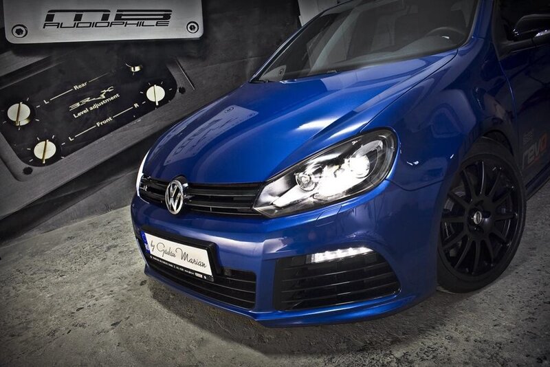 Blue Volkswagen Golf GTI