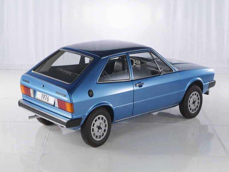 Blue Volkswagen Golf GTI