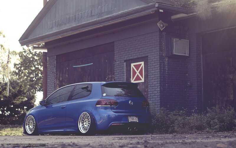 blue volkswagen golf gti