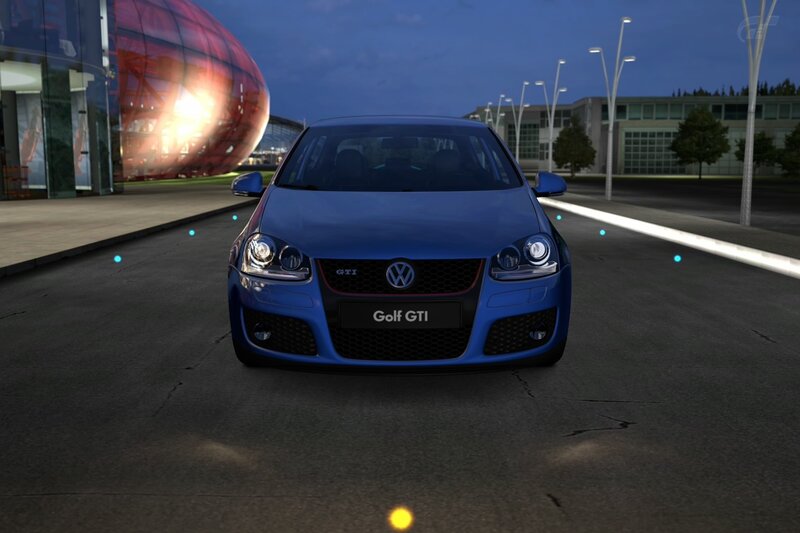 Blue Volkswagen Golf GTI