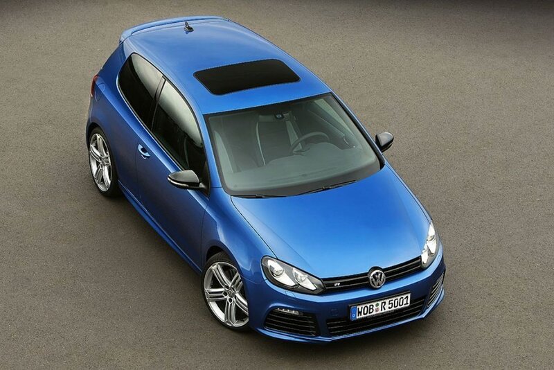 blue volkswagen golf gti