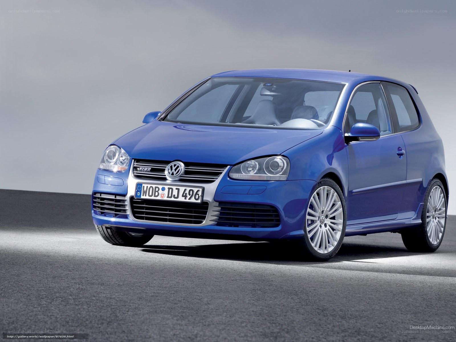 Blue Volkswagen Golf GTI