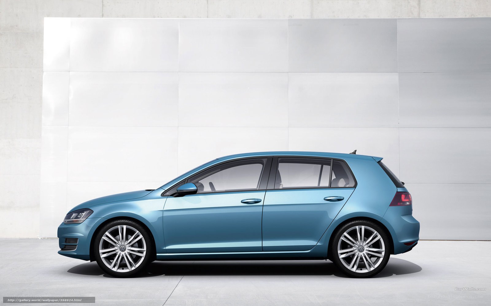 blue volkswagen golf hatchback
