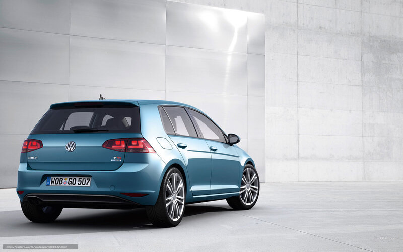 Blue Volkswagen Golf — Neutral, Photograph, Car