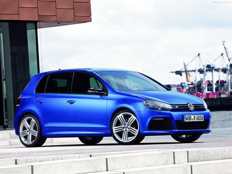 Blue Volkswagen Golf R
