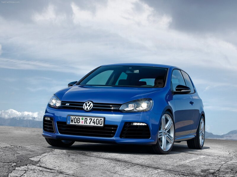 Blue Volkswagen Golf R