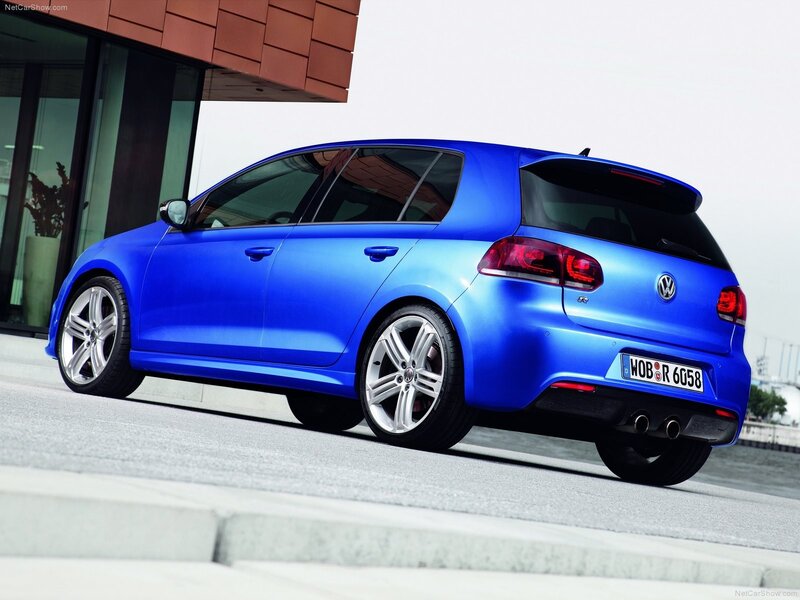 Blue Volkswagen Golf R