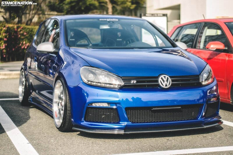 Blue Volkswagen Golf R