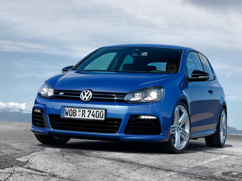 Blue Volkswagen Golf R