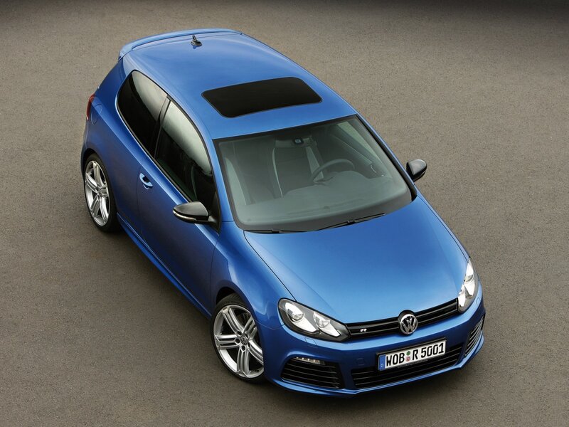 Blue Volkswagen Golf R