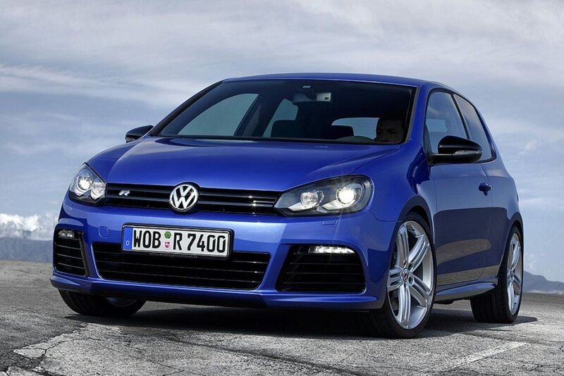 Blue Volkswagen Golf R