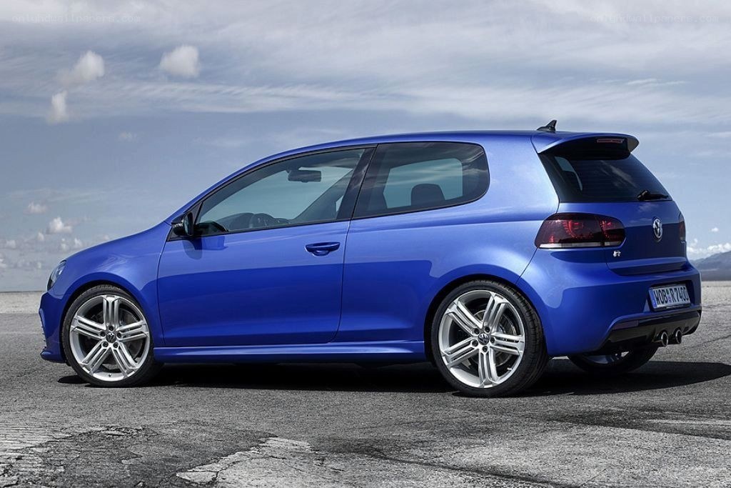 Blue Volkswagen Golf R