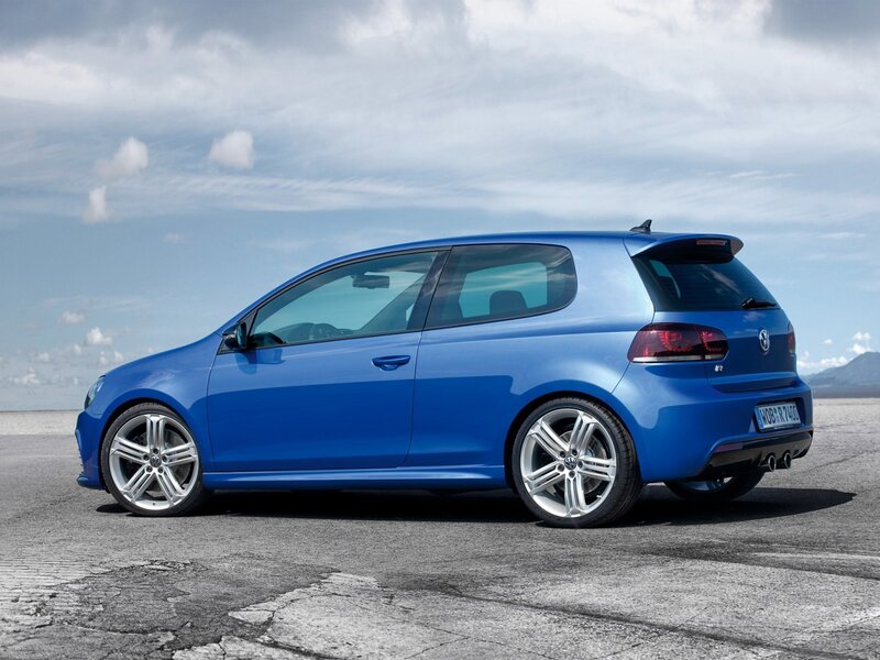 Blue Volkswagen Golf R — Dramatic, Afternoon, Photograph, Car