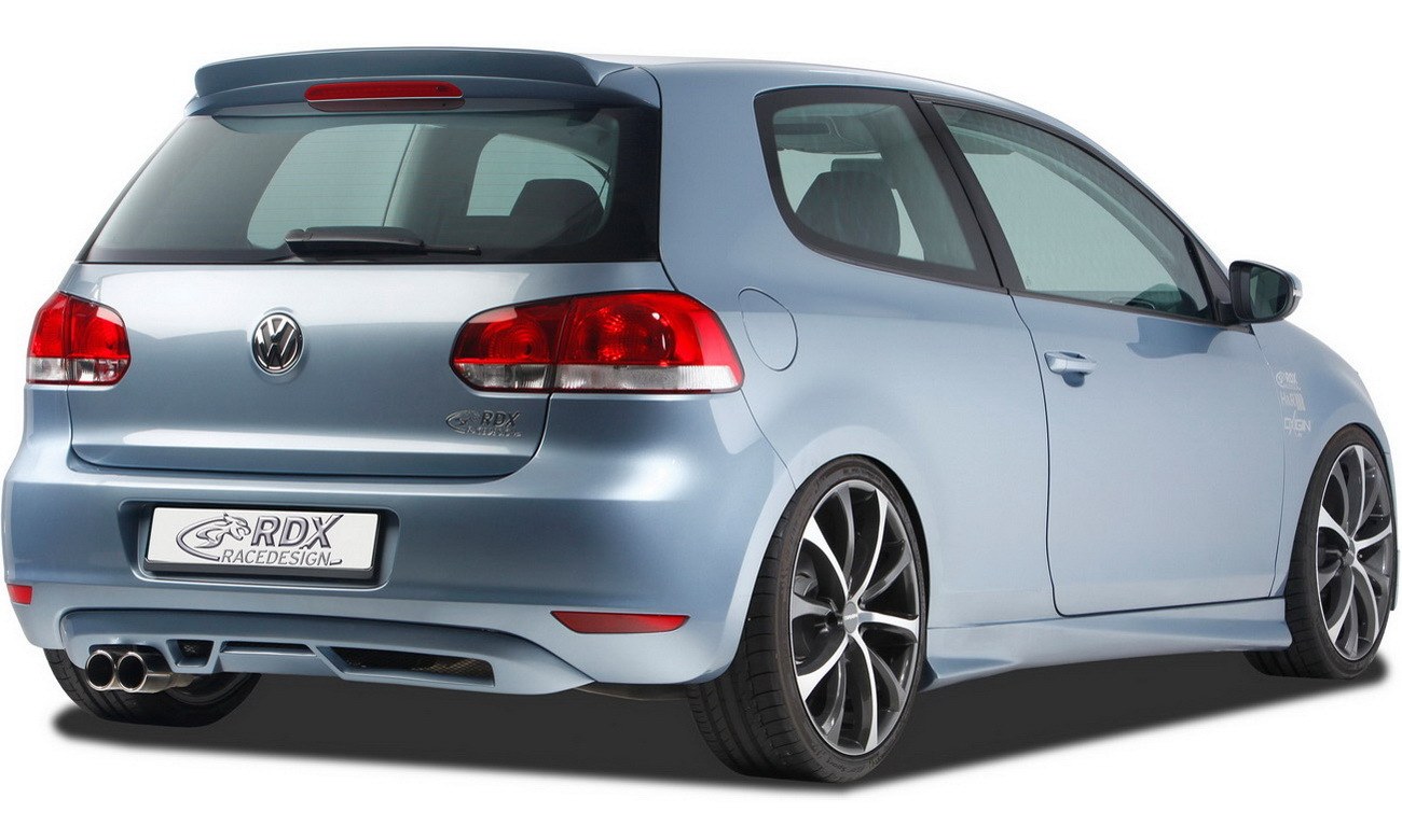 blue volkswagen golf rdx