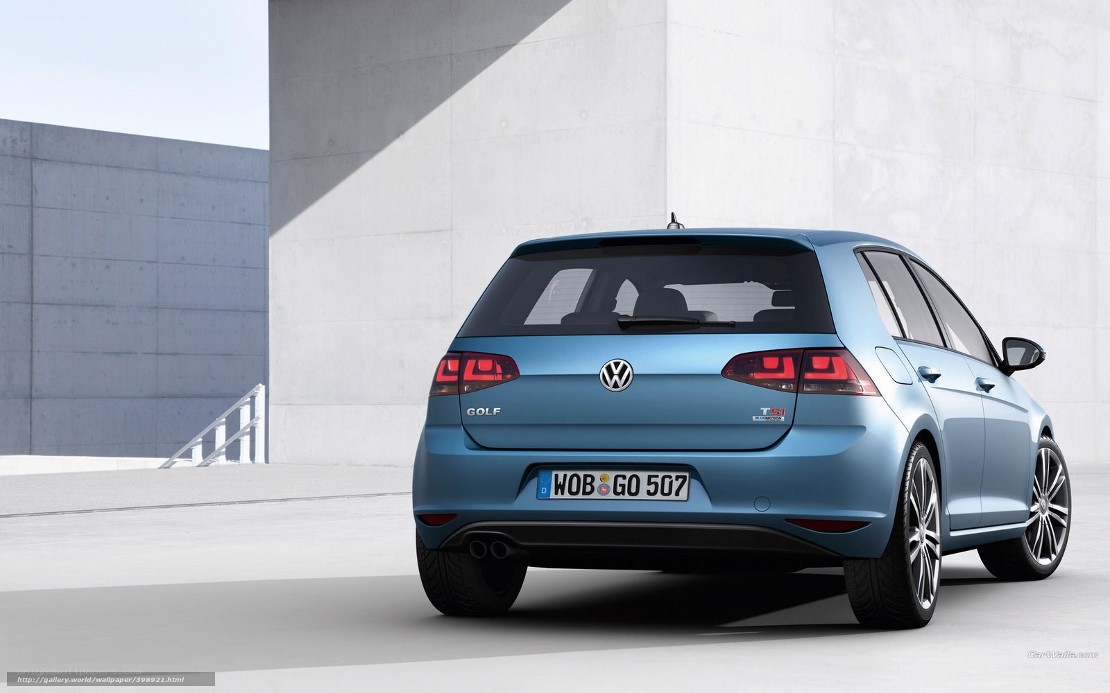 Blue Volkswagen Golf TSI