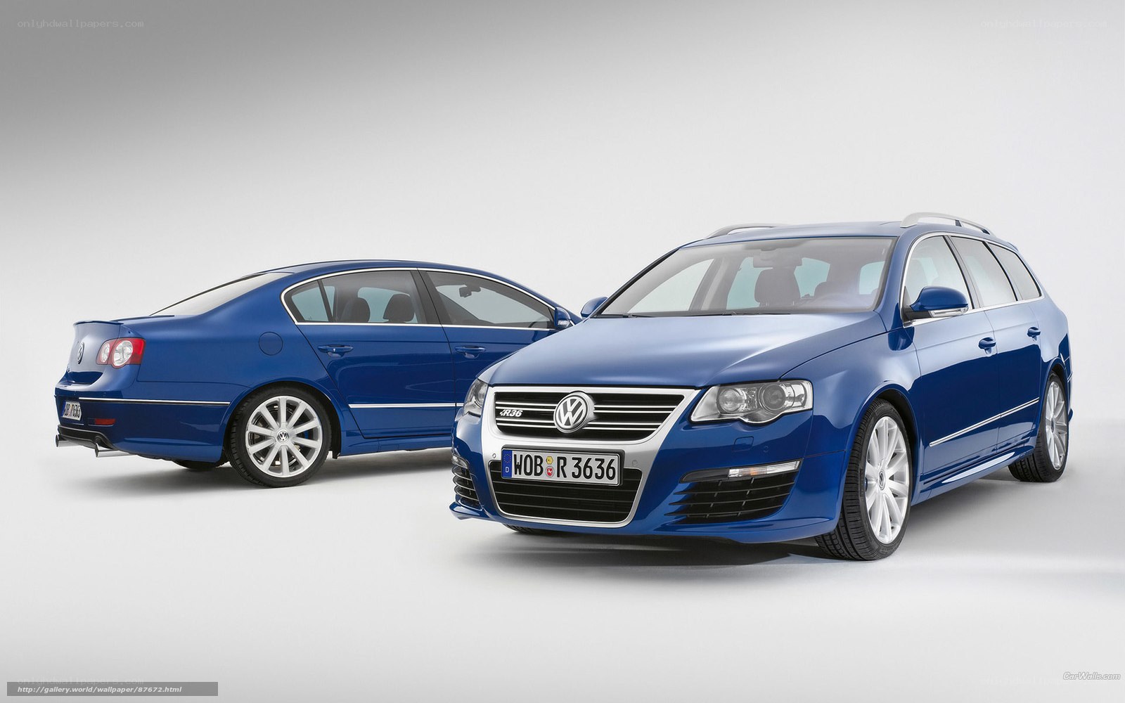 Blue Volkswagen Passat B6