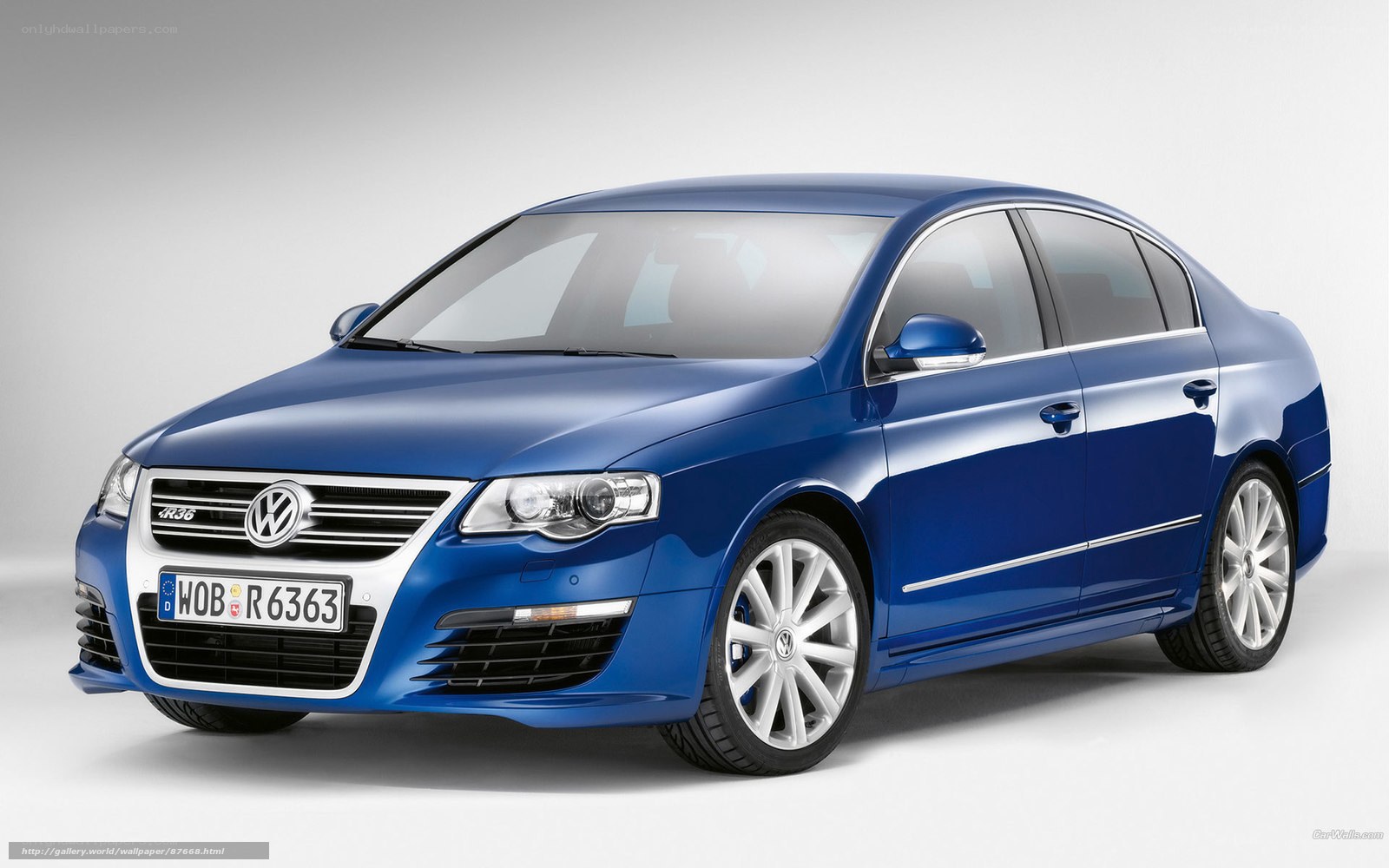 Blue Volkswagen Passat R36