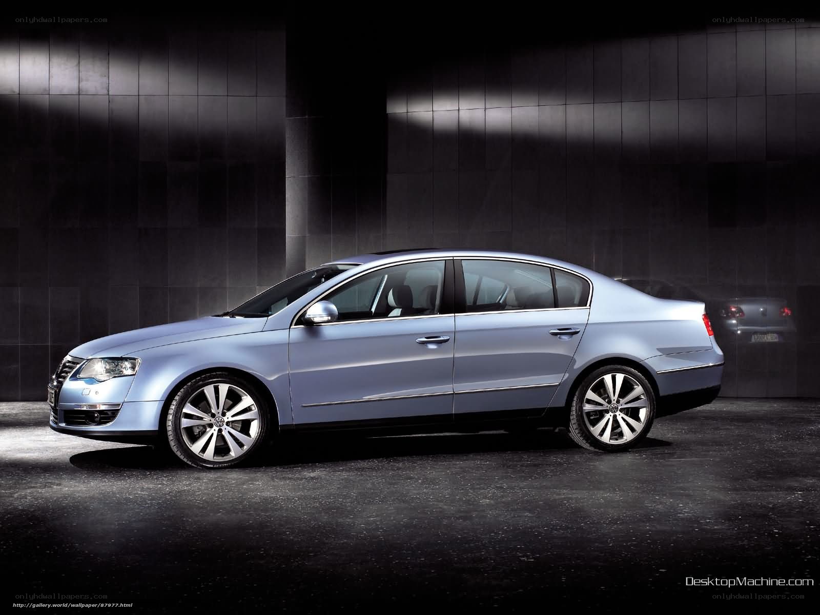 Blue Volkswagen Passat sedan