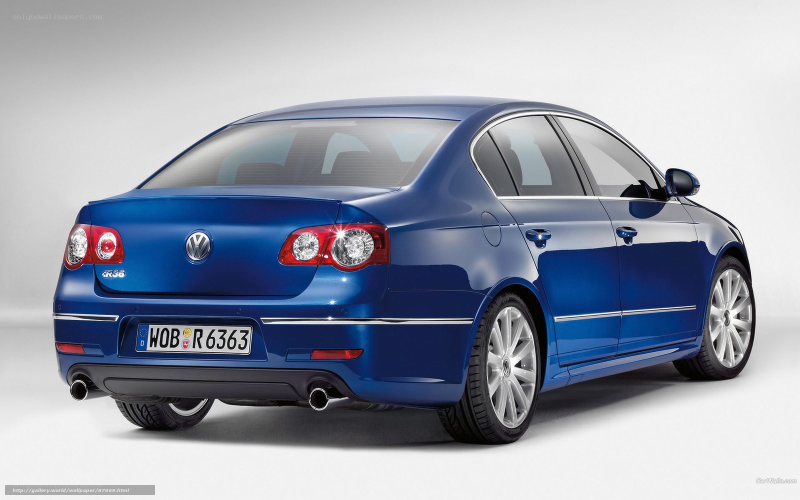blue volkswagen passat