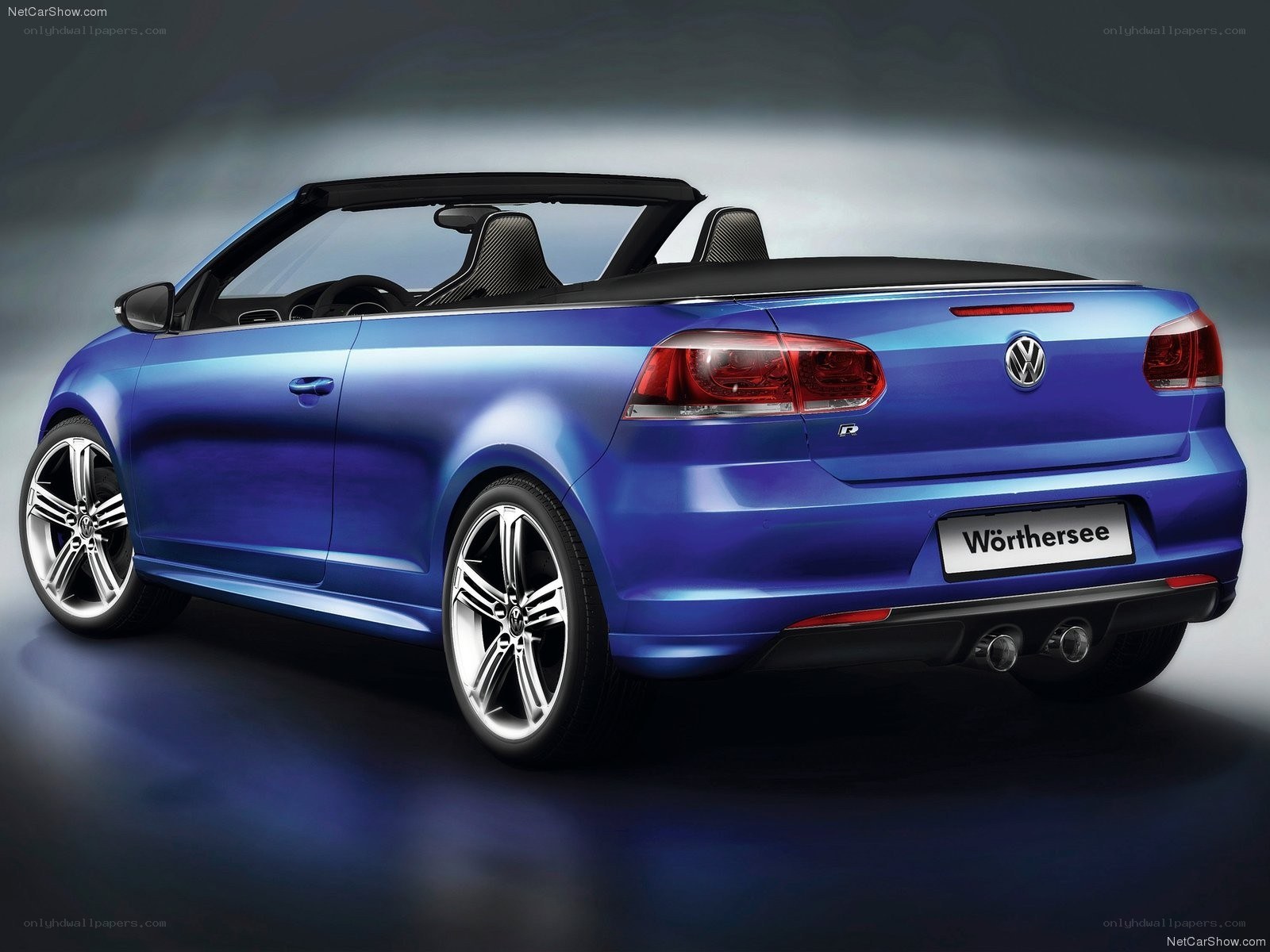 Blue Volkswagen R Cabriolet