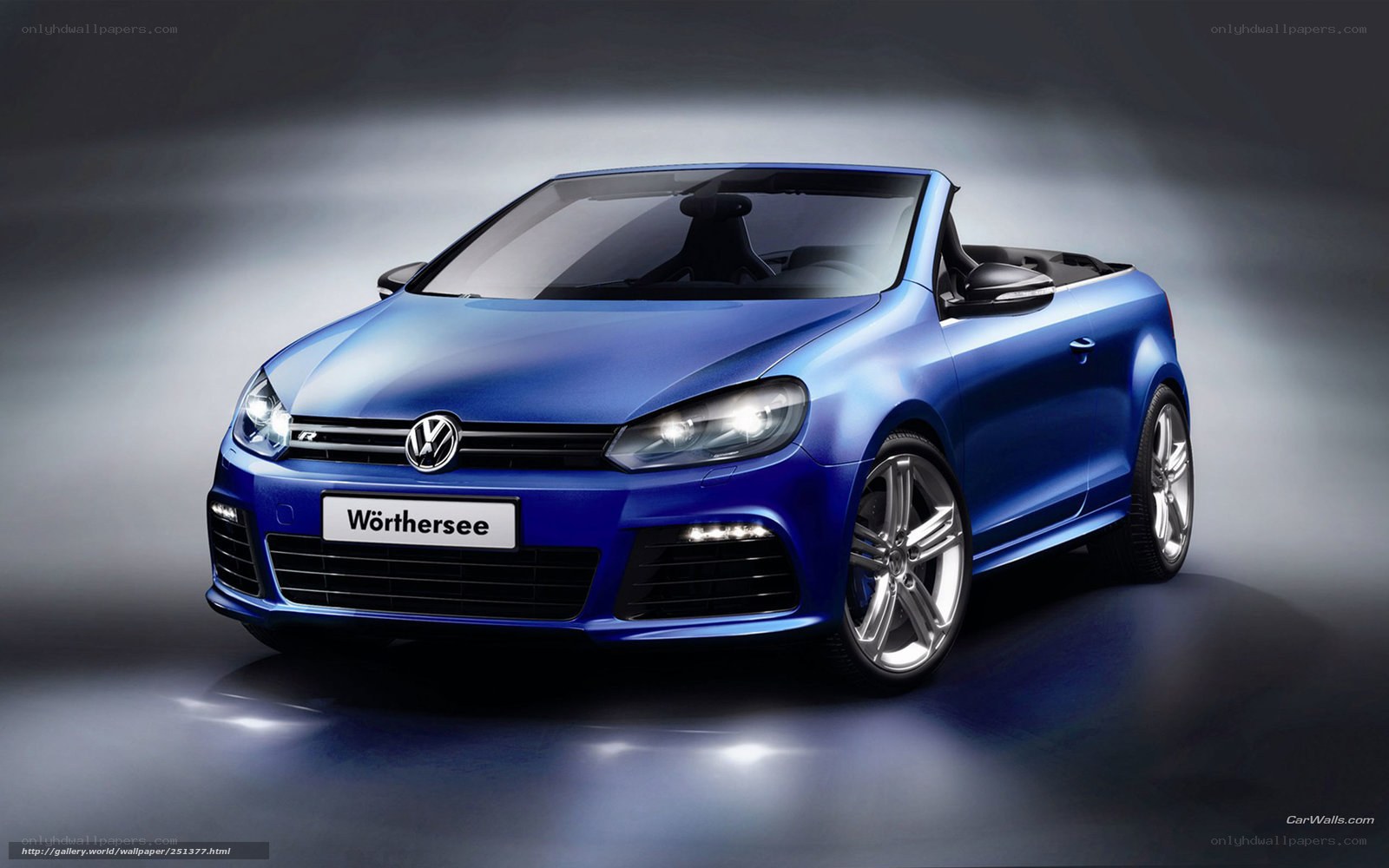 Blue Volkswagen R Convertible