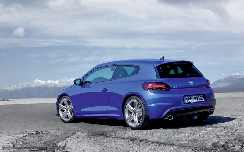 Blue Volkswagen Scirocco — Dramatic, Afternoon