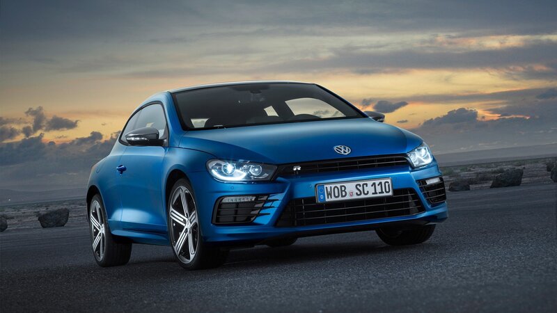 Blue Volkswagen Scirocco — Dramatic, Sunset