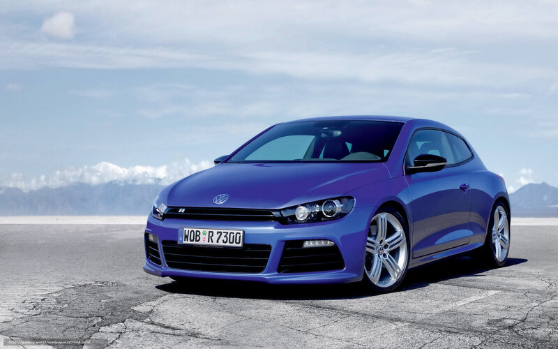 Blue Volkswagen Scirocco — Dramatic