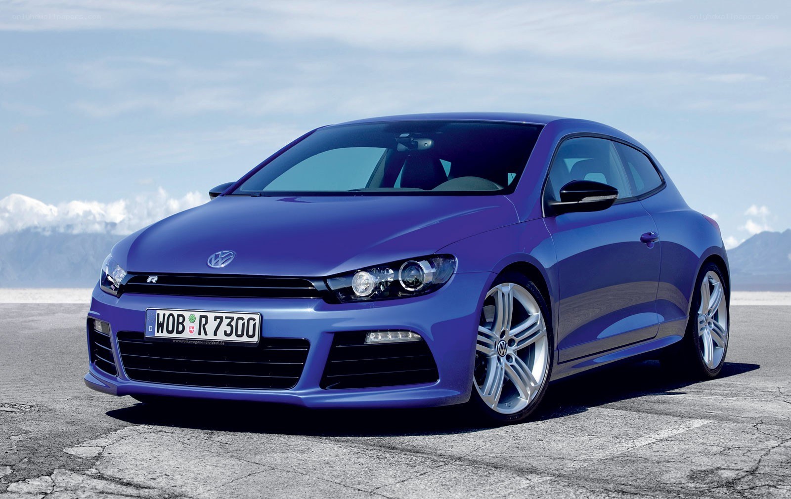 Blue Volkswagen Scirocco R