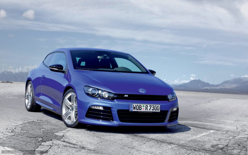 Blue Volkswagen Scirocco R