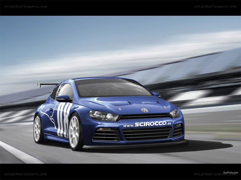 blue volkswagen scirocco race car