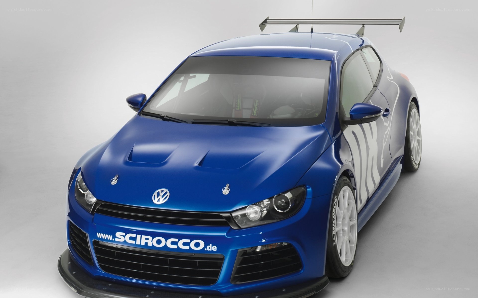 Blue Volkswagen Scirocco race car